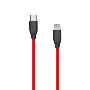 USB Type-C to Lightning Silicone Cable 2 m, extra digital — Red