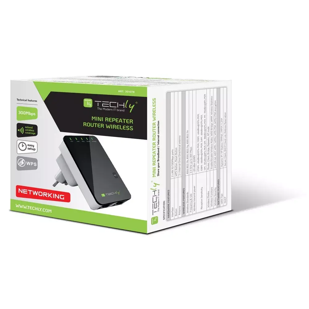 Wireless Router Techly Wall Plug 300N Photo 2