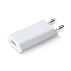 AC indoor mobile device charger TECHLY 100747 — 110–240V input, 5V 1A USB, white