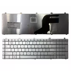 Keyboard Asus N55 N55SL silver backlit design — laptop replacement keyboard, model KB310784