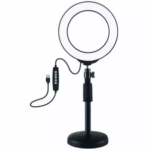 Кольцевая LED-лампа Puluz PKT3047B 16 см USB RGBW для фото- и видеосъёмки
