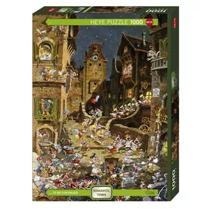Jigsaw Puzzle 1000 pcs — Heye Romantic City (Night) — 1000-piece puzzle, scenic night city illustration