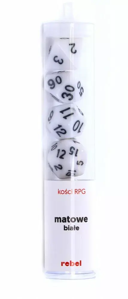 Rebel Komplet kości Matowe Białe kauliņu komplekts Photo 9