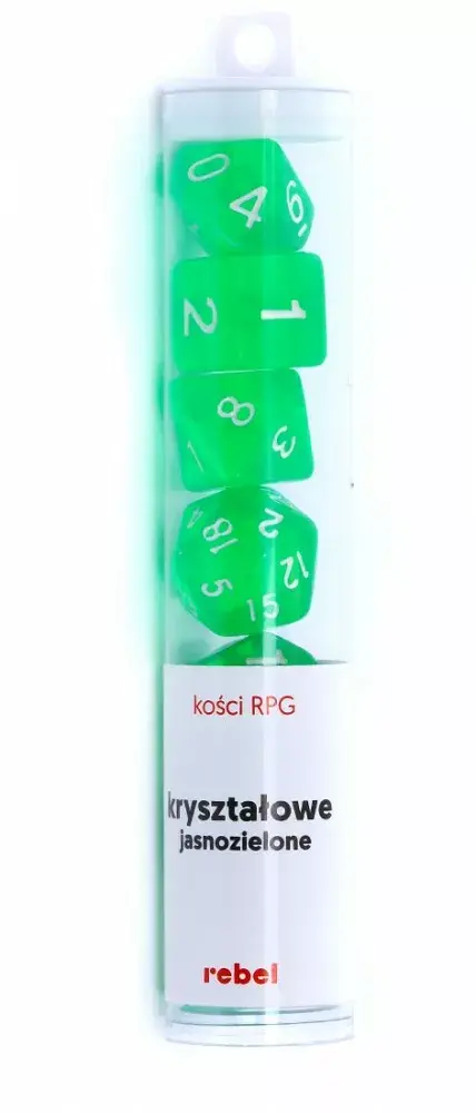 Rebel Crystal Light Green dice set Photo 2