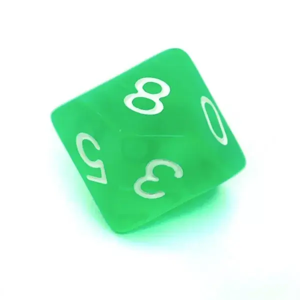 Rebel Crystal Light Green dice set Photo 3