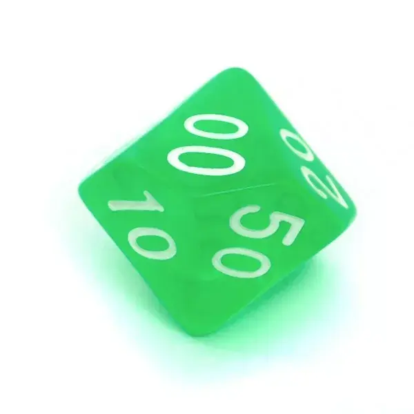 Rebel Crystal Light Green dice set Photo 9
