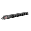 LANBERG PDU-PRO-07F-0200-BK 1U PDU 7x Type F 16A Photo 2