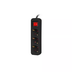 Удлинитель Lanberg PS1-03F-0150-BK 1.5м 3 AC розетки для внутреннего использования черный