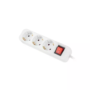 Удлинитель Lanberg PS1-03F-0150-W 1.5 м 3 розетки Внутренний Белый