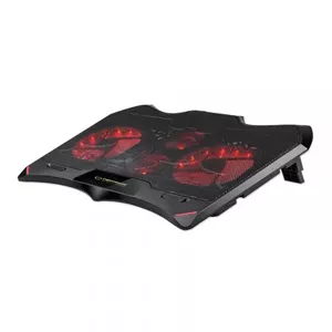 Cooling pad for laptop ESPERANZA EGC102 — 4 fans, USB-powered, 2 height positions, black, 415×305×27 mm