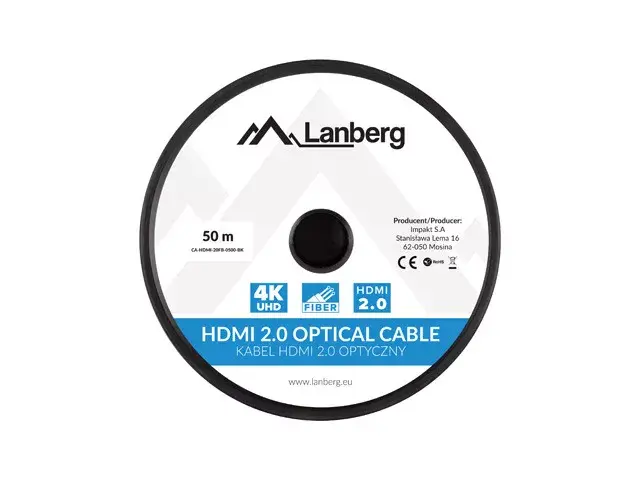 LANBERG HDMI kabelis Type A 50 m CA-HDMI-20FB-0500-BK Photo 4