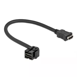 HDMI sieviešu savienotājs ar kabeli melns DeLOCK 86853