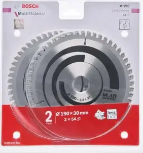 Circular saw blade Bosch Multi Material 190x30x2.4/1.8 mm 54T (2608644652)