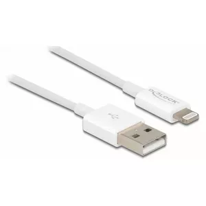 USB data and power cable DeLOCK 83000 for iPhone iPad iPod white 1 m