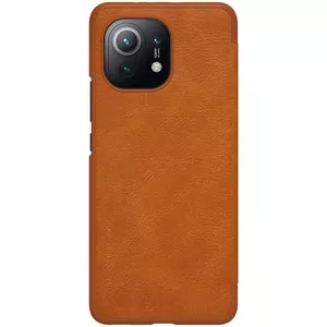 Book Case Nillkin for Xiaomi 11 — Brown Leather Flip Cover