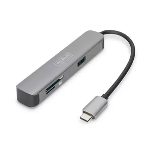 Digitus DA-70891 dokstacija Vadu USB 3.2 Gen 1 (3.1 Gen 1) Type-C Pelēks