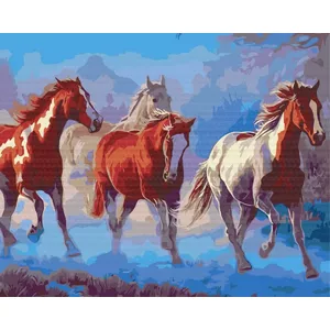 Painting by numbers - Tabun horses