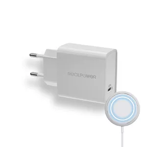 RealPower PC-MagSet Универсальная Белый Кабель переменного тока Беспроводная зарядка Для помещений