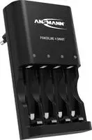 Battery Charger ANSMANN Powerline 4 Smart — for NiCd/NiMH AAA (Micro) and AA (Mignon) rechargeable cells