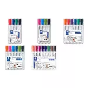 Balta tāfele marķieris Staedtler Lumocolor 351, apaļš uzgalis 2,0 mm, sausa dzēšama tinte, melns