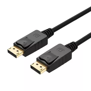 DisplayPort kabelis Unitek Y-C608BK, DisplayPort vīrietis–vīrietis, 2 m, melns, zelta pārklājuma kontakti