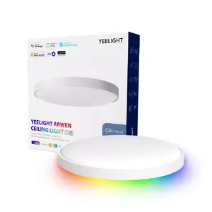 Griestu lampa Yeelight Arwen 550S — 50 W LED, 3500 lm, RGB, regulējama, Ø 55,5 cm, IP50, Wi‑Fi/Bluetooth, CRI 95