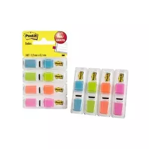 Sticky Page Flags 3M L1311, assorted colors, 4 packs × 35 strips