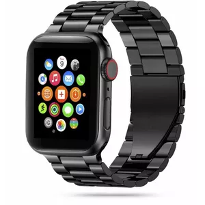 Защитный корпус из нержавеющей стали Tech‑Protect для Apple Watch 42/44/45/49 мм — совместим с Series 4–9, SE, Ultra — чёрный