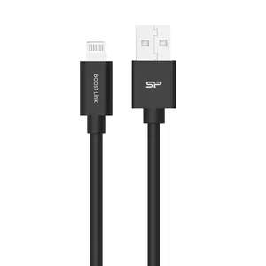 Кабель Lightning Silicon Power SP1M0ASYLK15AL1K 1000 м Черный
