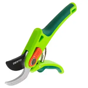 Pruning shears Verto 15G202 Bypass, 310 mm length, 45 mm blade, 12 mm cutting capacity, plastic handles (green)
