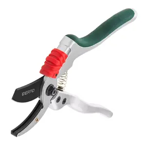 Pruning shears Verto 15G207 — Anvil cutting system, 195 mm, 4.5 cm blade, 1.8 cm cut capacity, aluminium/plastic handles (green/grey)