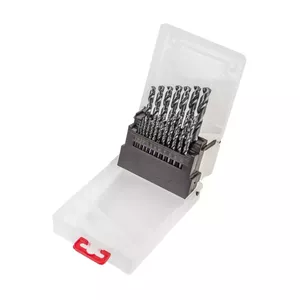 Drill bit set Verto 60H812 — Twist bits for metal, 19 pcs, sizes 1–6.5 mm