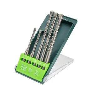 Masonry drill bit set Verto 60H685 — 5 pcs (sizes: 5, 6×110 mm, 8, 10, 12×160 mm)
