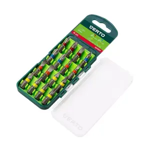 Screwdriver bit set Verto 66H600, 16-piece, 25 mm bits, Phillips/Pozidriv/Slot/Torx, 1/4" shank
