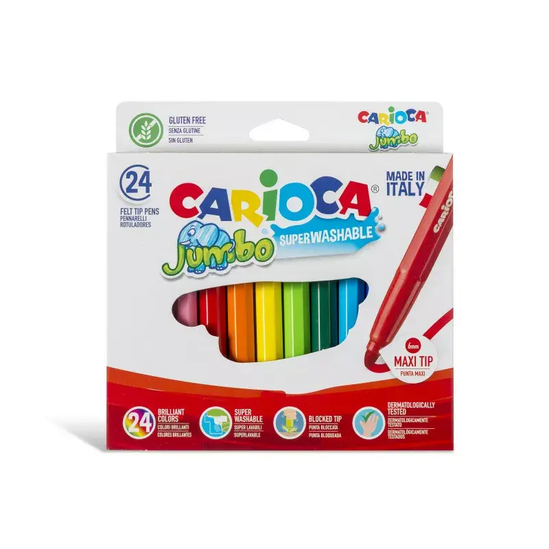 Фломастеры Carioca UNIVERSAL JUMBO 24 цвета Photo 3