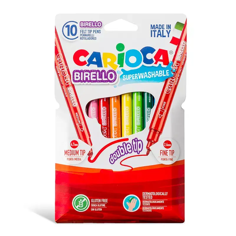 Carioca Birello двусторонние маркеры 10 цветов Photo 2