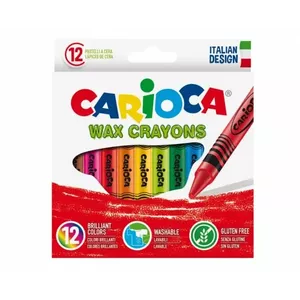 Krāsainie vaska krītiņi CARIOCA UNIVERSAL, 12 krāsu komplekts