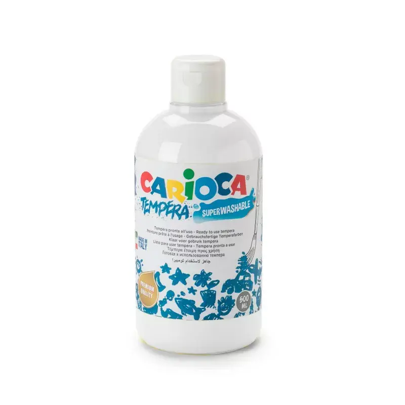 Krāsa pudelē Carioca 500 ml balta Photo 2
