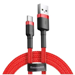 Baseus Cafule kabelis USB-A uz USB-C 3A 1 m (sarkans+melns)