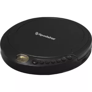 Portable CD player ROADSTAR PCD-498MP — MP3 playback, 1-deck, LCD display, rotary volume, black