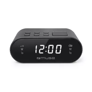 Interneta radio Muse M-10 CR, analogais uztvērējs, FM, LED displejs 0,6", melns, 9 V