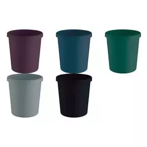 helit "the green german" atkritumu urna, 18 litri, sarkana, apaļa, ar satveršanas apmali, izgatavota no pārstrādātas plastmasas - 1 gabals (H6405825)