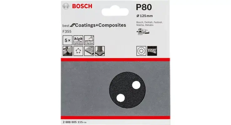 Slīpēšanas diski Bosch F355 Best for Coatings and Composites Photo 2