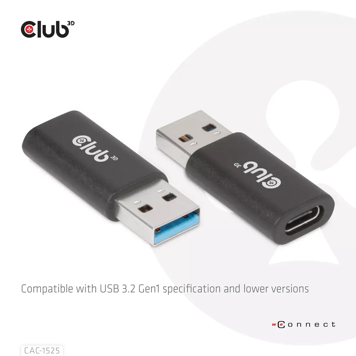 Адаптер USB 3.2 Gen1 Type A к Type C CLUB3D Photo 6