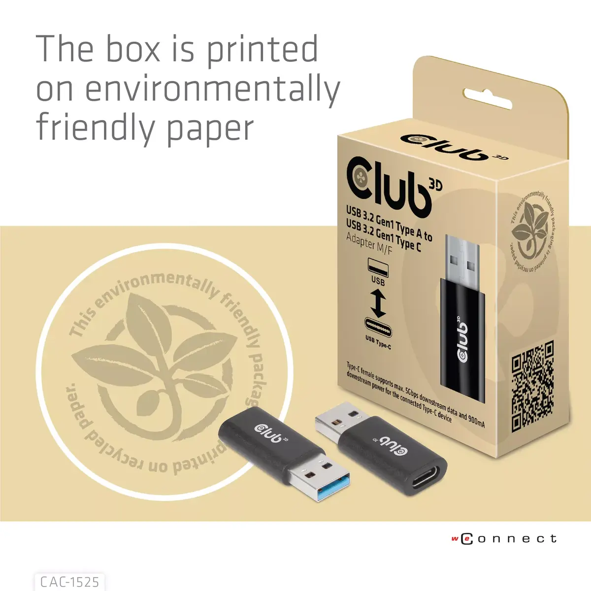 Адаптер USB 3.2 Gen1 Type A к Type C CLUB3D Photo 7