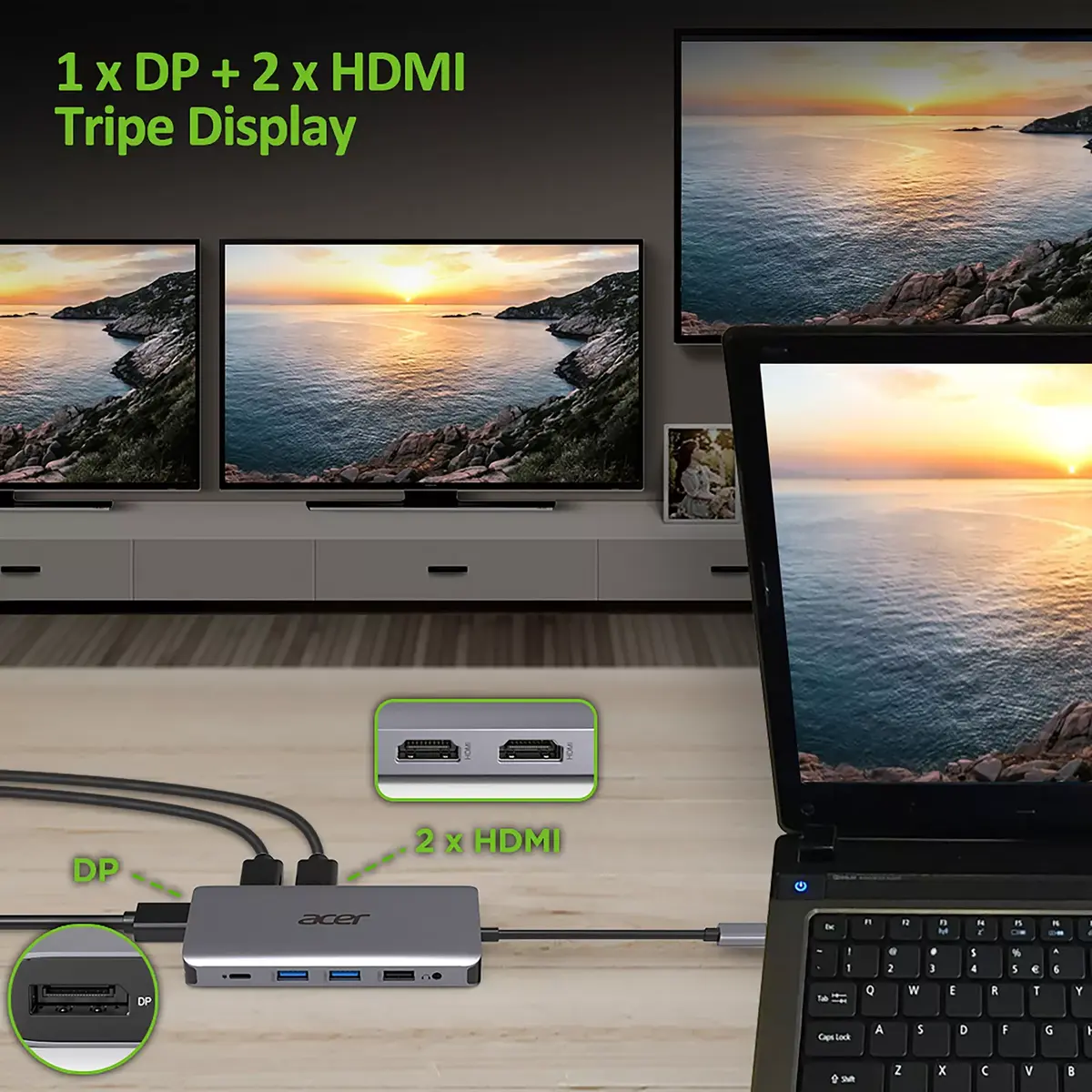 Hubs Acer 12in1 Type C port Photo 12