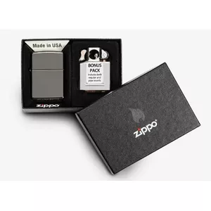 Zippo Gift Set 29789 — Black Ice Lighter with Pipe Insert