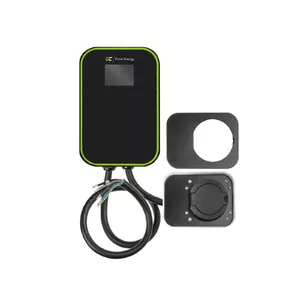 Настенное зарядное устройство для электромобиля Green Cell EV15RFID, Type 2 IEC62196‑2, 22 кВт, 32 A, IP66, RFID, дисплей