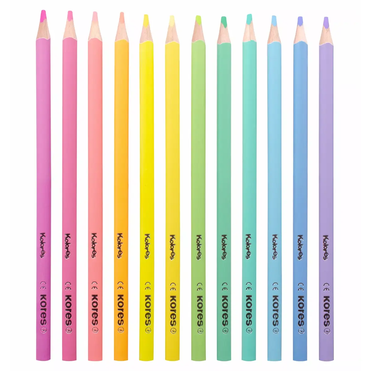 Цветные карандаши KORES KOLORES PASTEL 3 мм, 12 цветов Photo 4