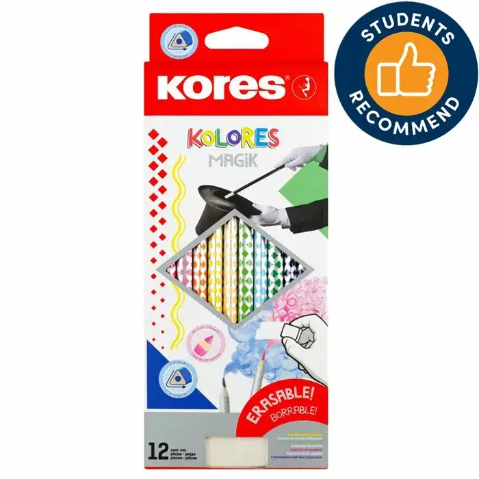 KORES KOLORES MAGIK trīsstūrveida 3 mm zīmuļi 12 gab. Photo 6